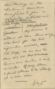 The notebook draft of the greatest speech Eisenhower would never give.